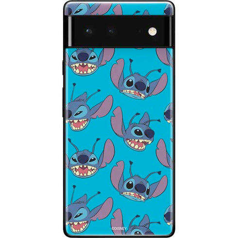 Disney Lilo and Stitch Face Expression Pattern Google Pixel 6 Skin
